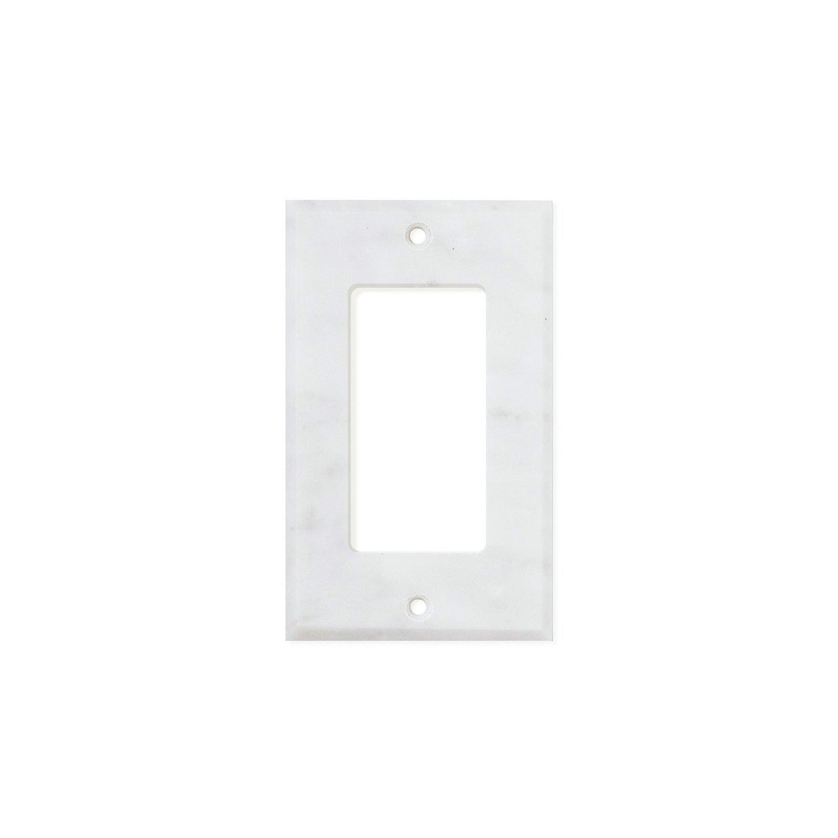 Bianco Carrara Marble Single Rocker Switch Plate Cover / Wall Plate - Polished