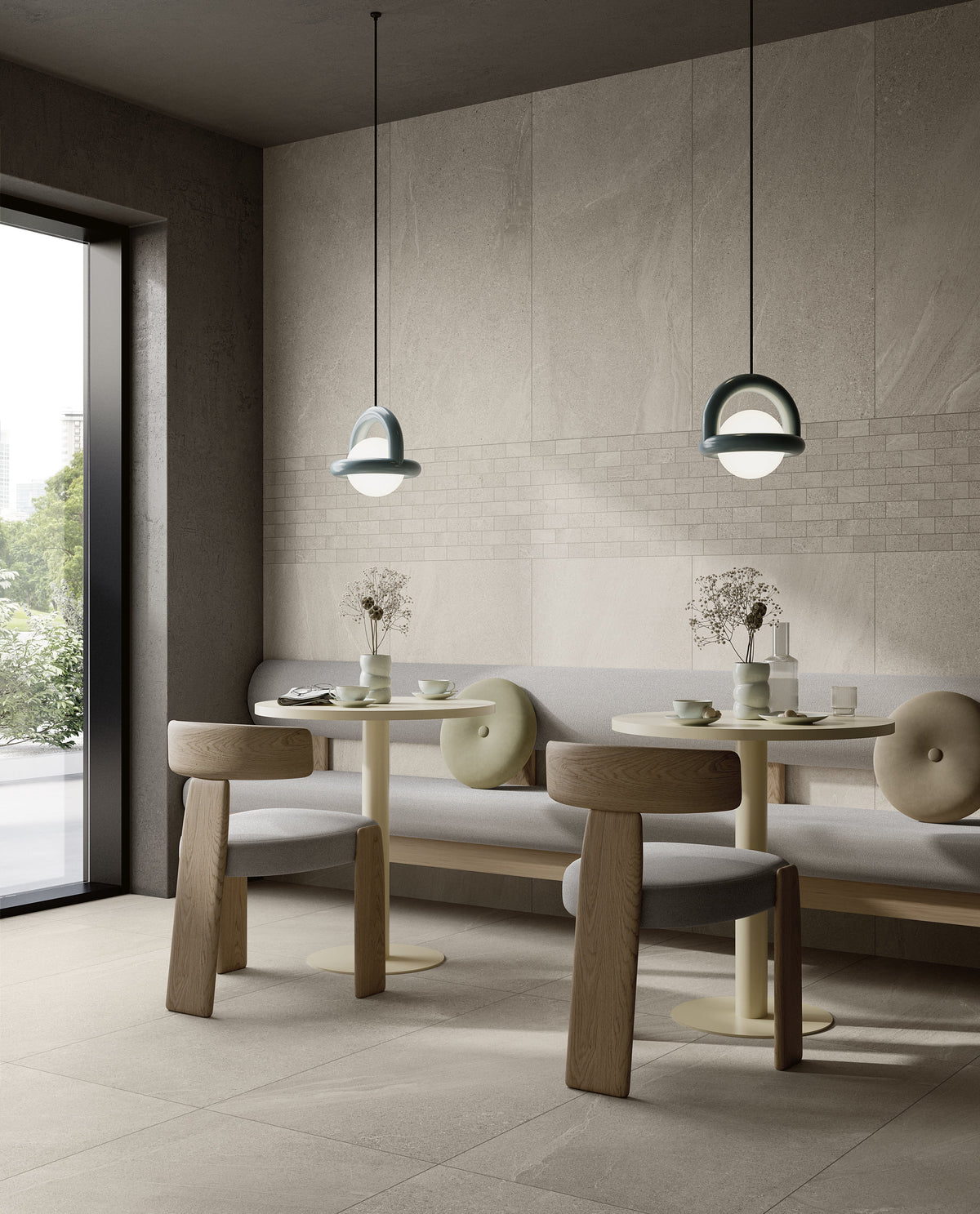 Boston Ivory Porcelain Tile – room scene