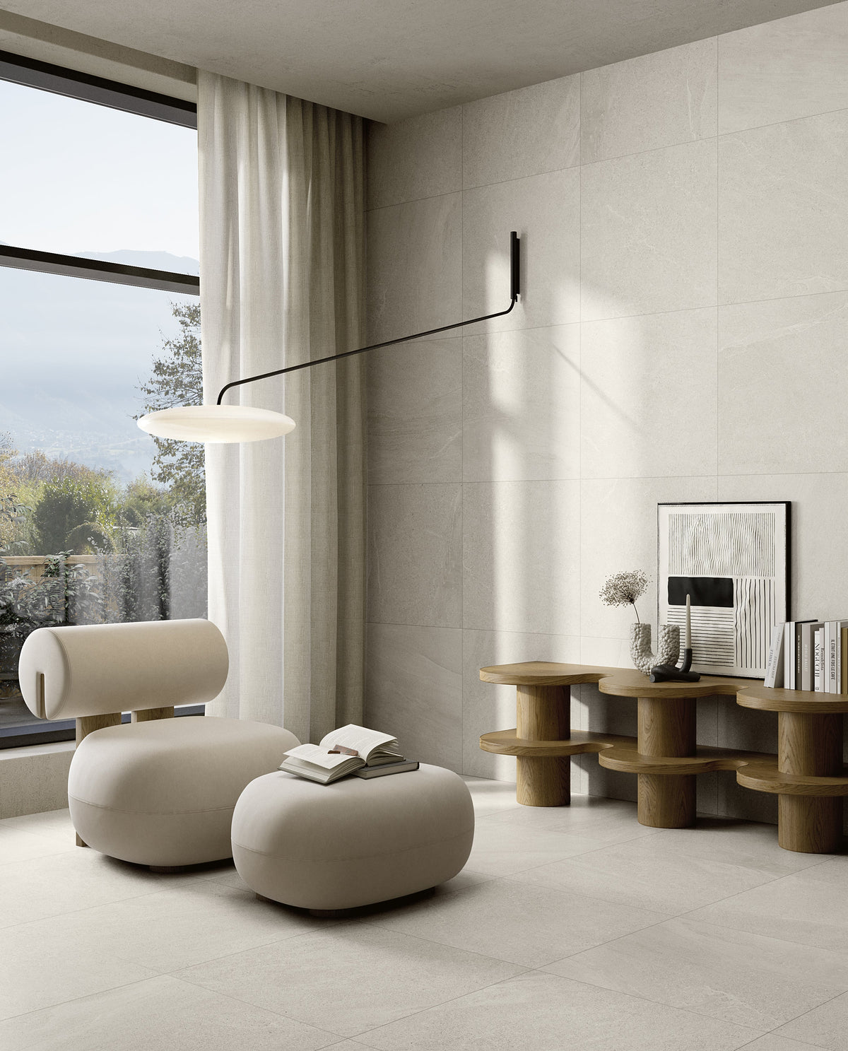 Boston White Porcelain Tile – room scene