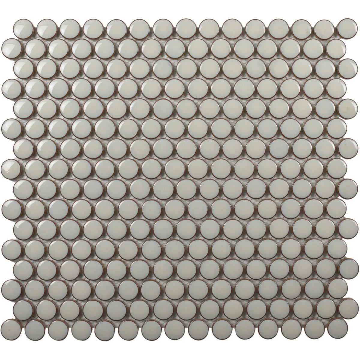 CC Mosaics Plus Cream Penny Round Porcelain Mosaic Tile