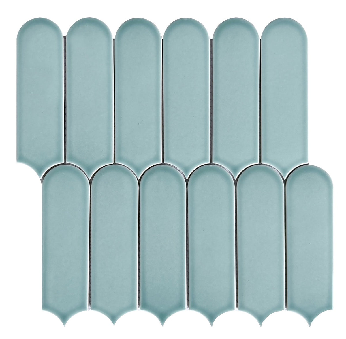CC Mosaics Plus Celest Feather Porcelain Mosaic Tile