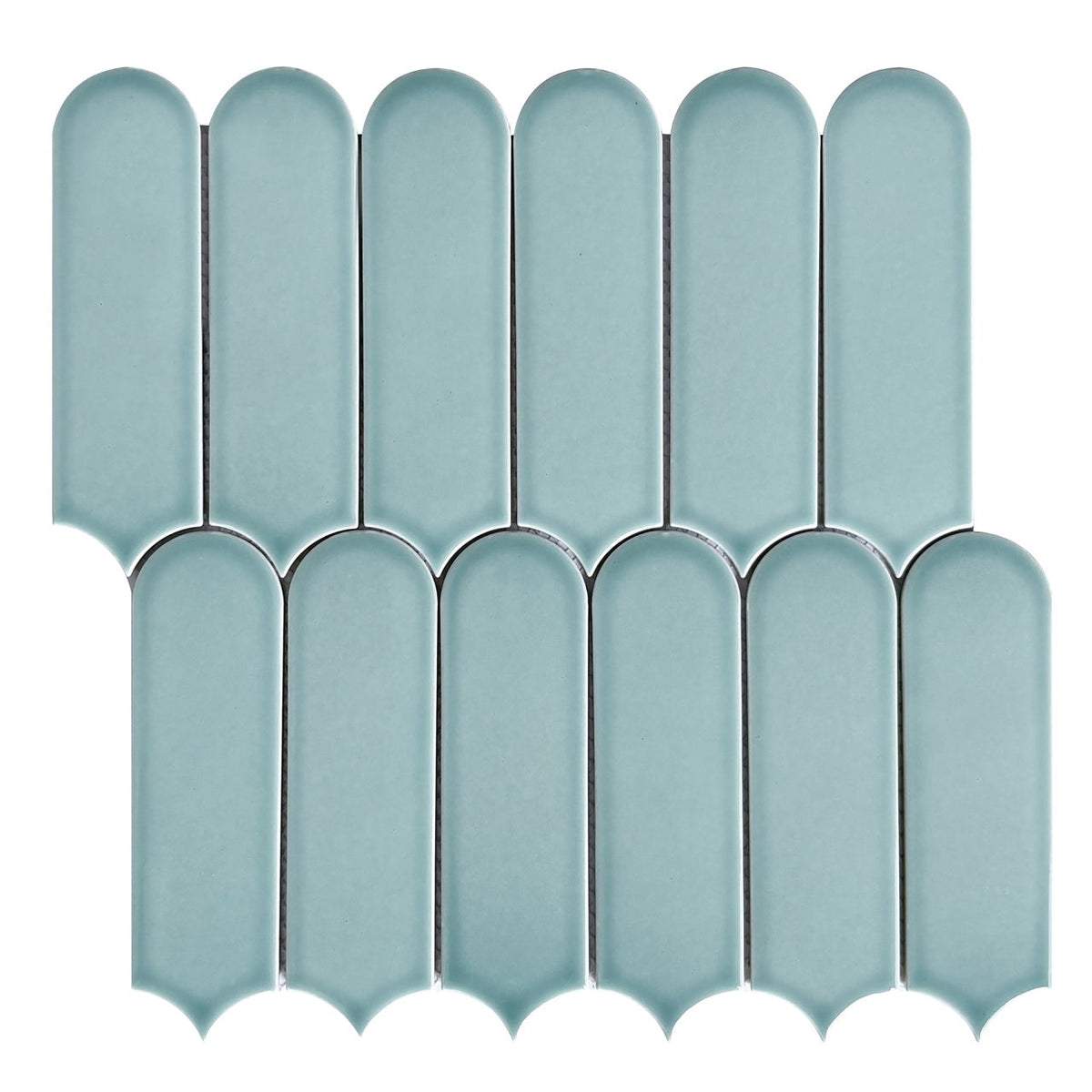 CC Mosaics Plus Celest Feather Porcelain Mosaic Tile