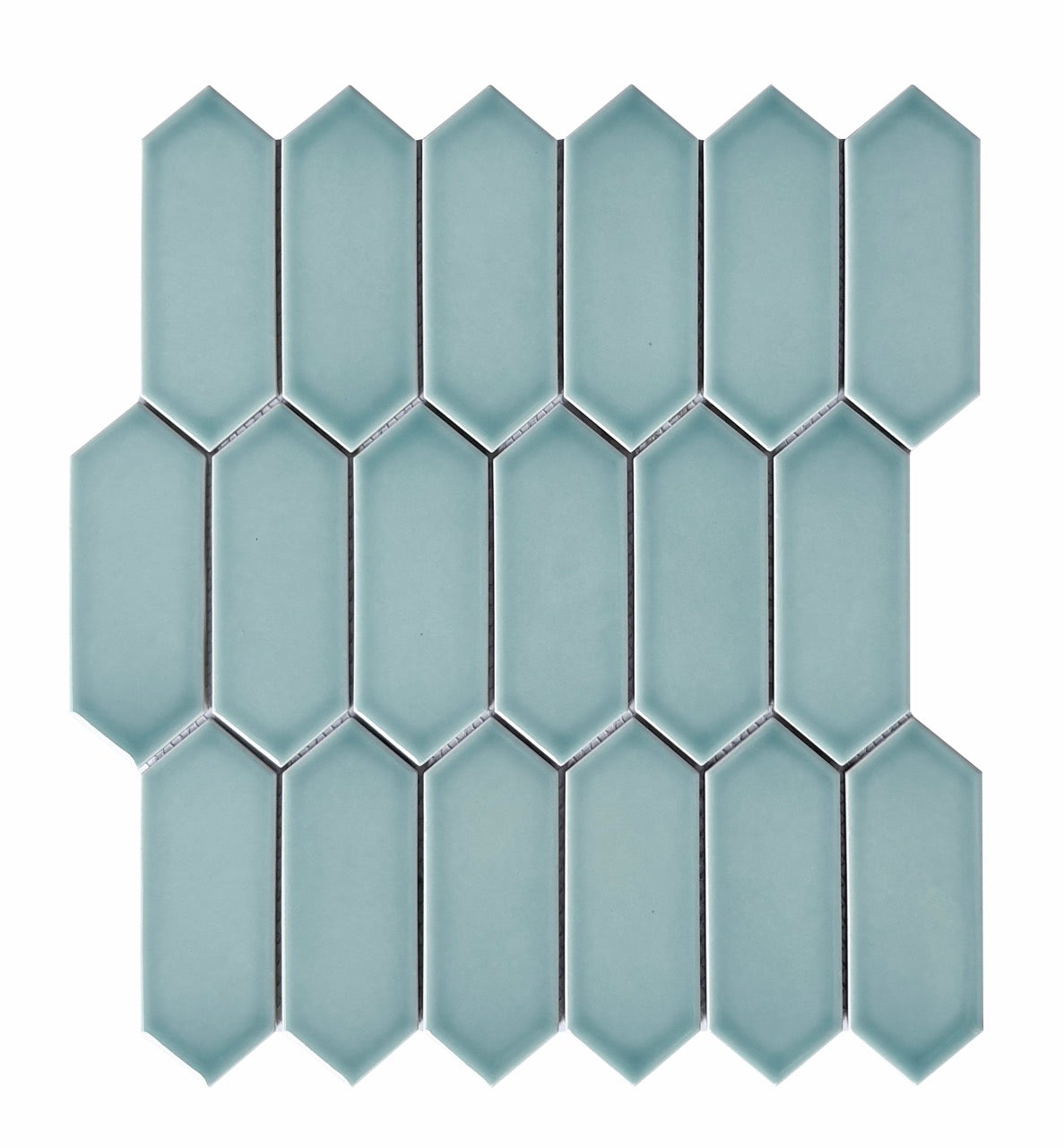 CC Mosaics Plus Celest Picket Porcelain Mosaic Tile