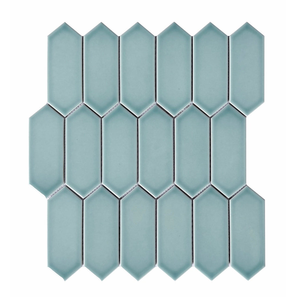 CC Mosaics Plus Celest Picket Porcelain Mosaic Tile