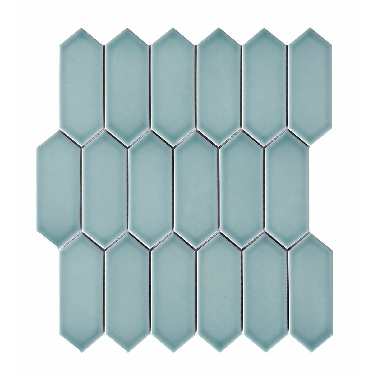 CC Mosaics Plus Celest Picket Porcelain Mosaic Tile