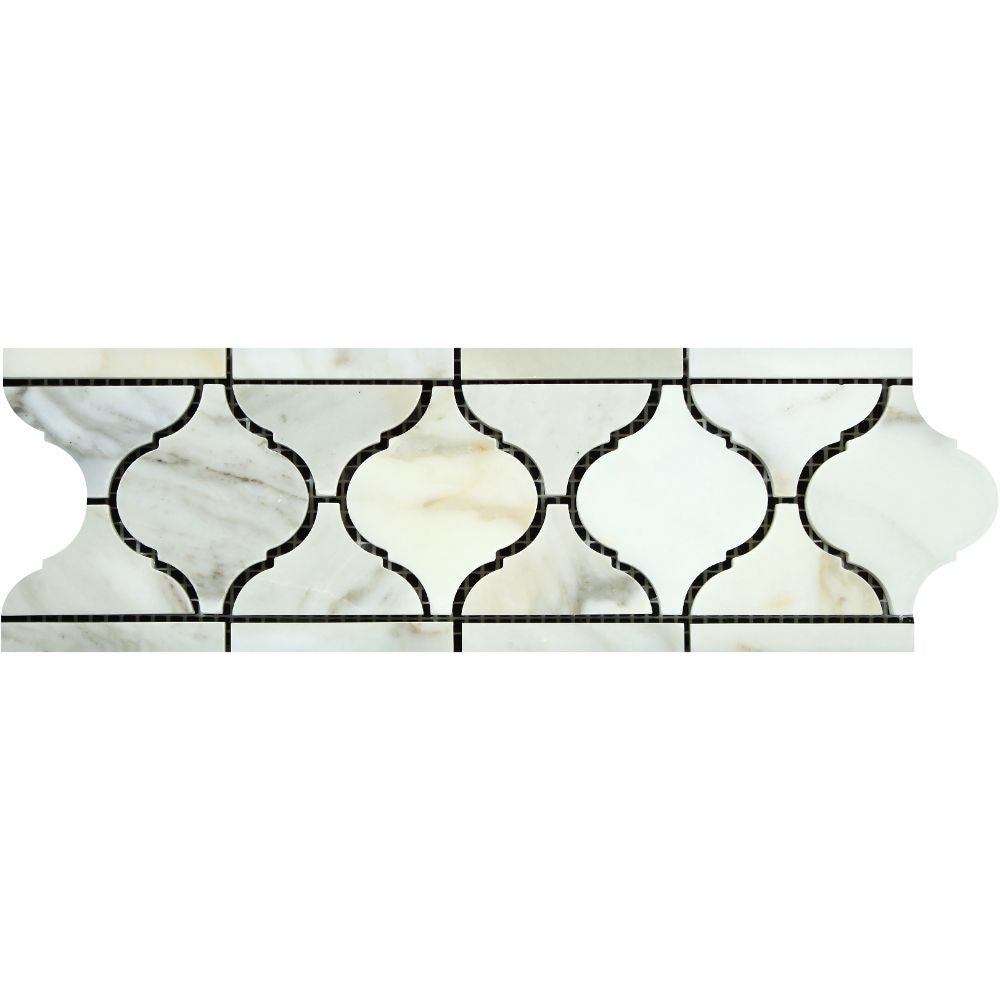 Calacatta Gold Honed Marble Lantern Border