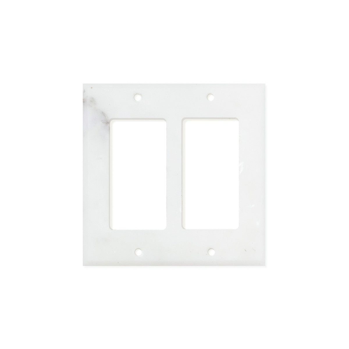 Calacatta Gold Marble 2 Rocker Switch Plate Cover / Wall Plate - Polished