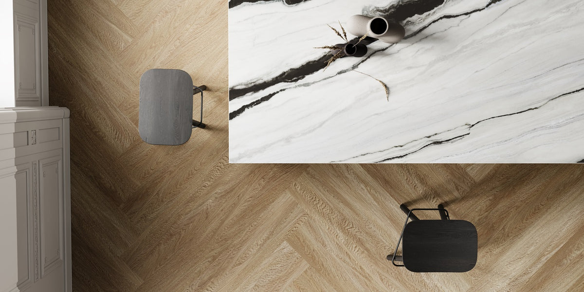Charcoal White Porcelain Slab