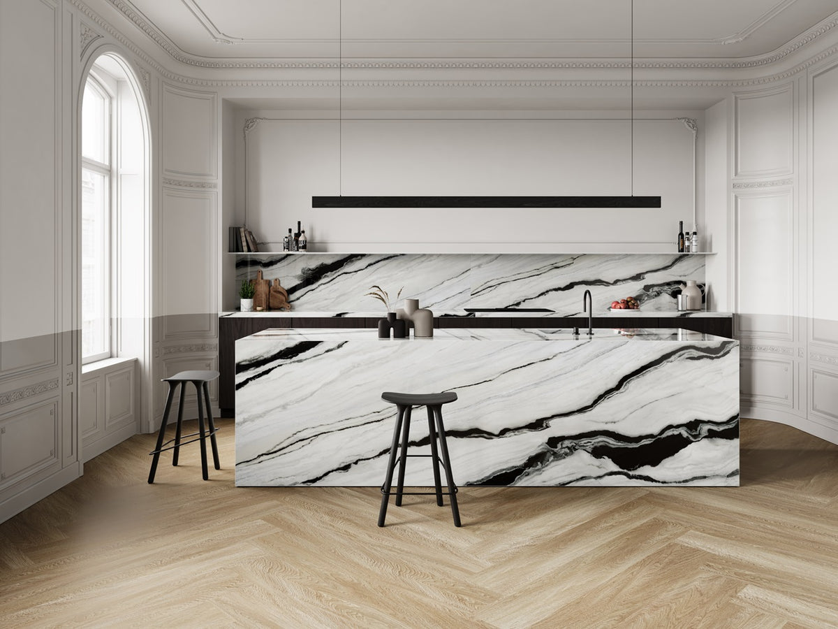 Charcoal White Porcelain Slab