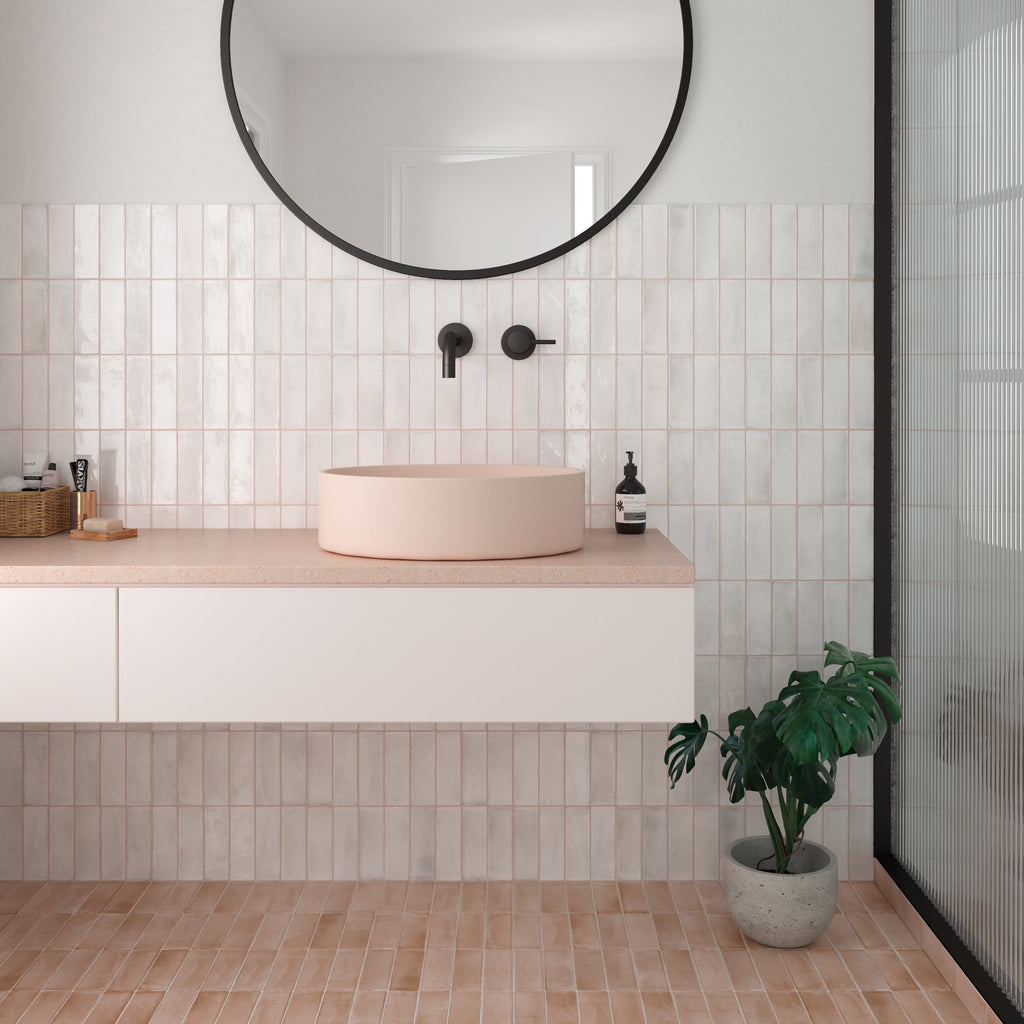 Soco White Porcelain Tile – room scene