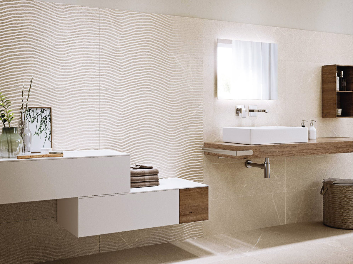 Contact White Ceramic Tile – room scene