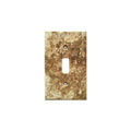 Dark Walnut Travertine Single Toggle Switch Plate Cover / Wall Plate - Honed
