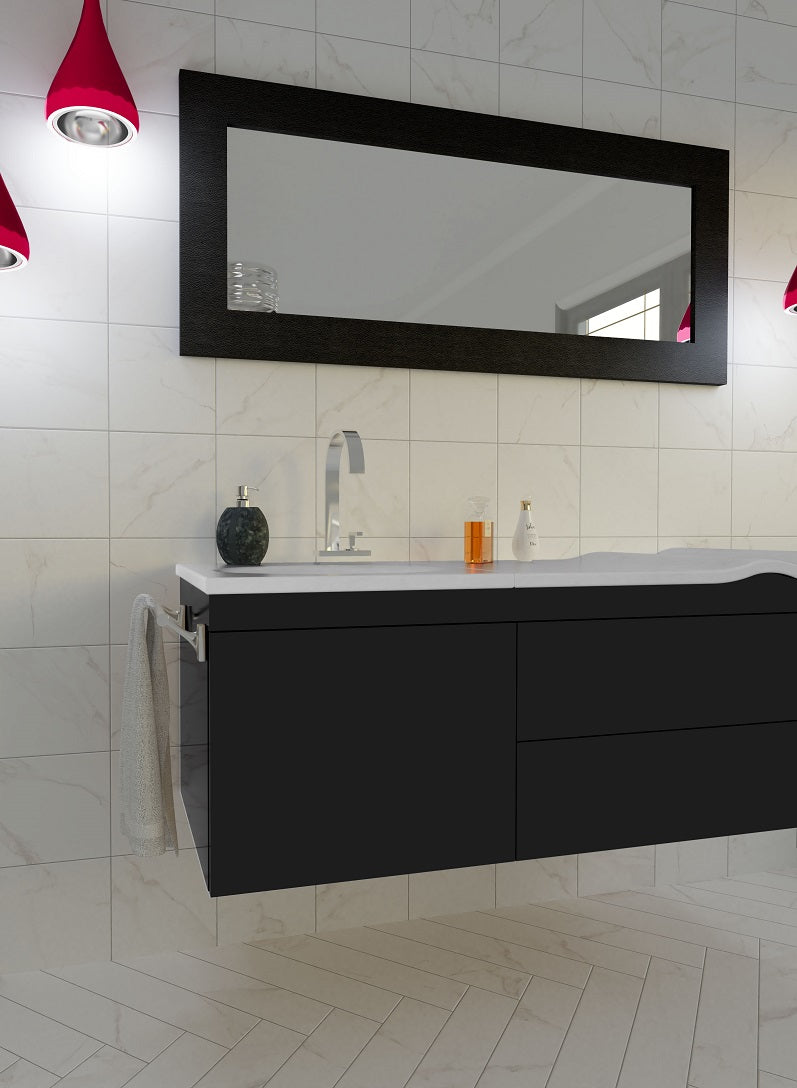 Maison Marquina Black Porcelain Tile – room scene