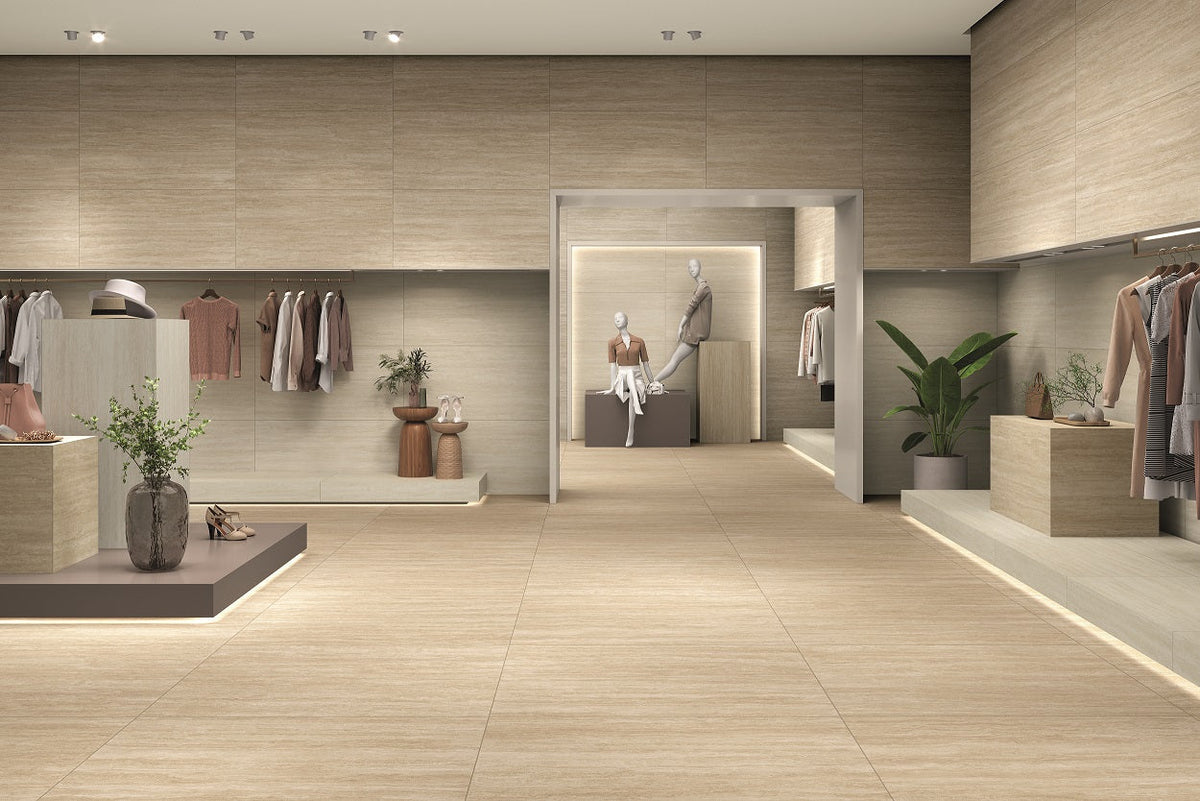 Fortune Ivory Porcelain Tile – room scene