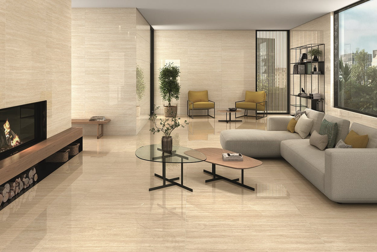 Fortune Natural Porcelain Tile – room scene
