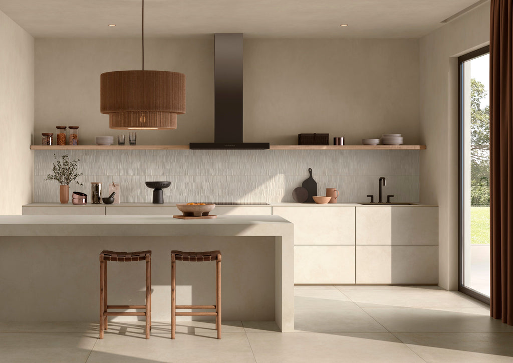 Haven White Ceramic Tile – room scene