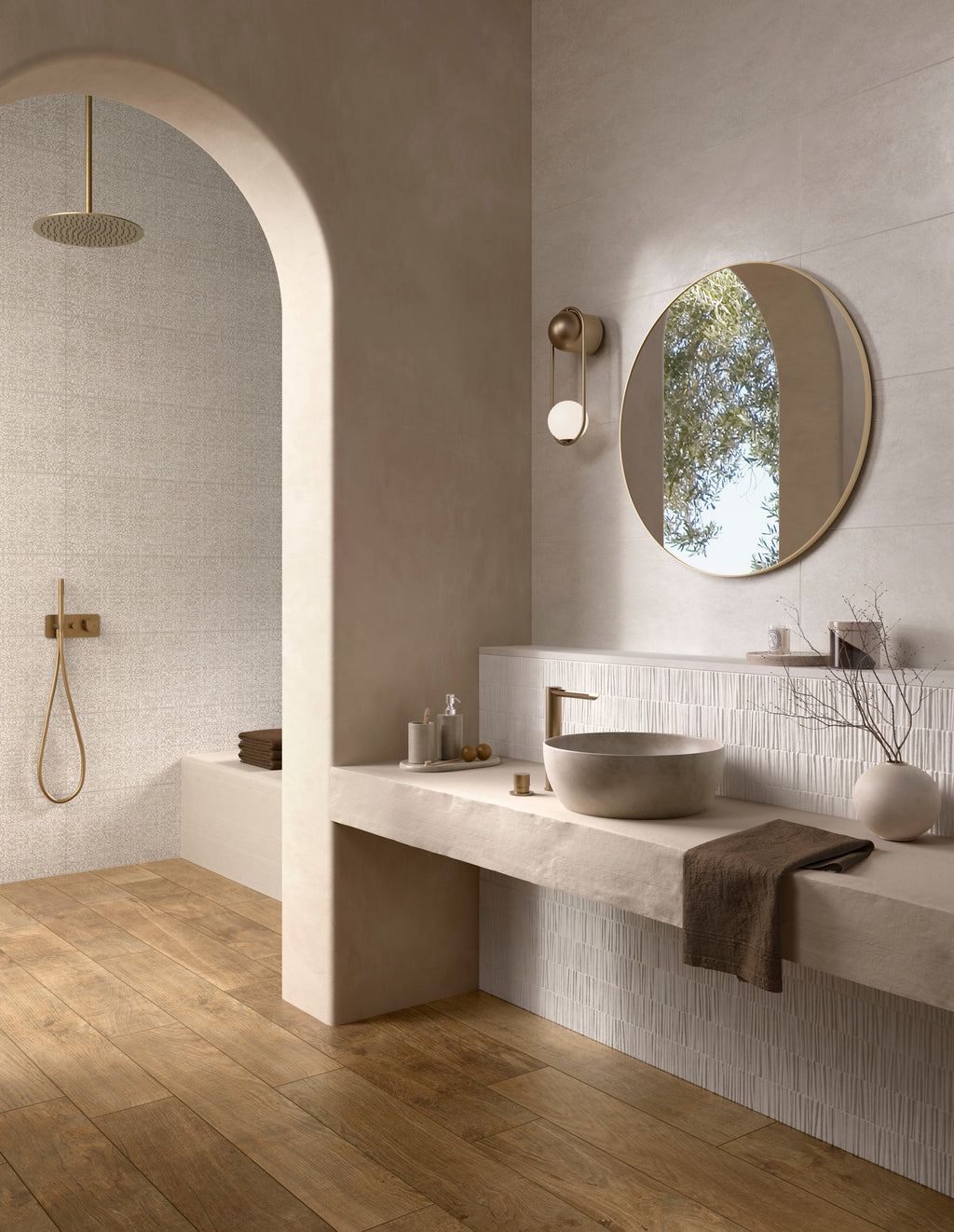 Haven Ivory Ceramic Tile – room scene