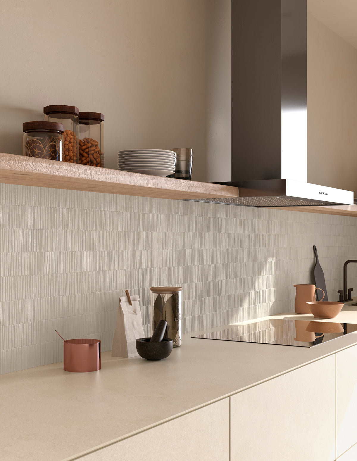 Haven Ivory Ceramic Tile – room scene
