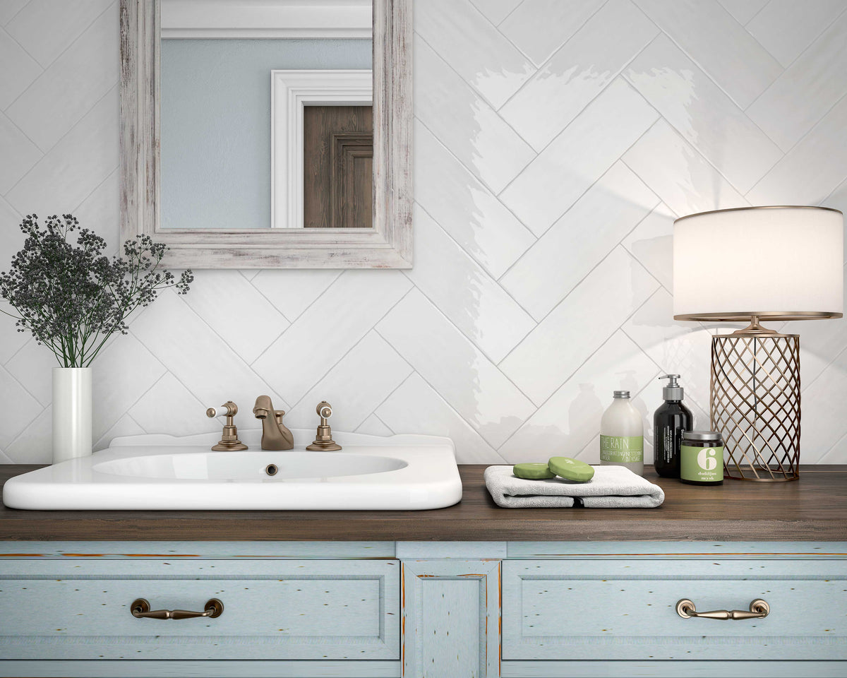 Madrid Smoke Ceramic Tile – room scene
