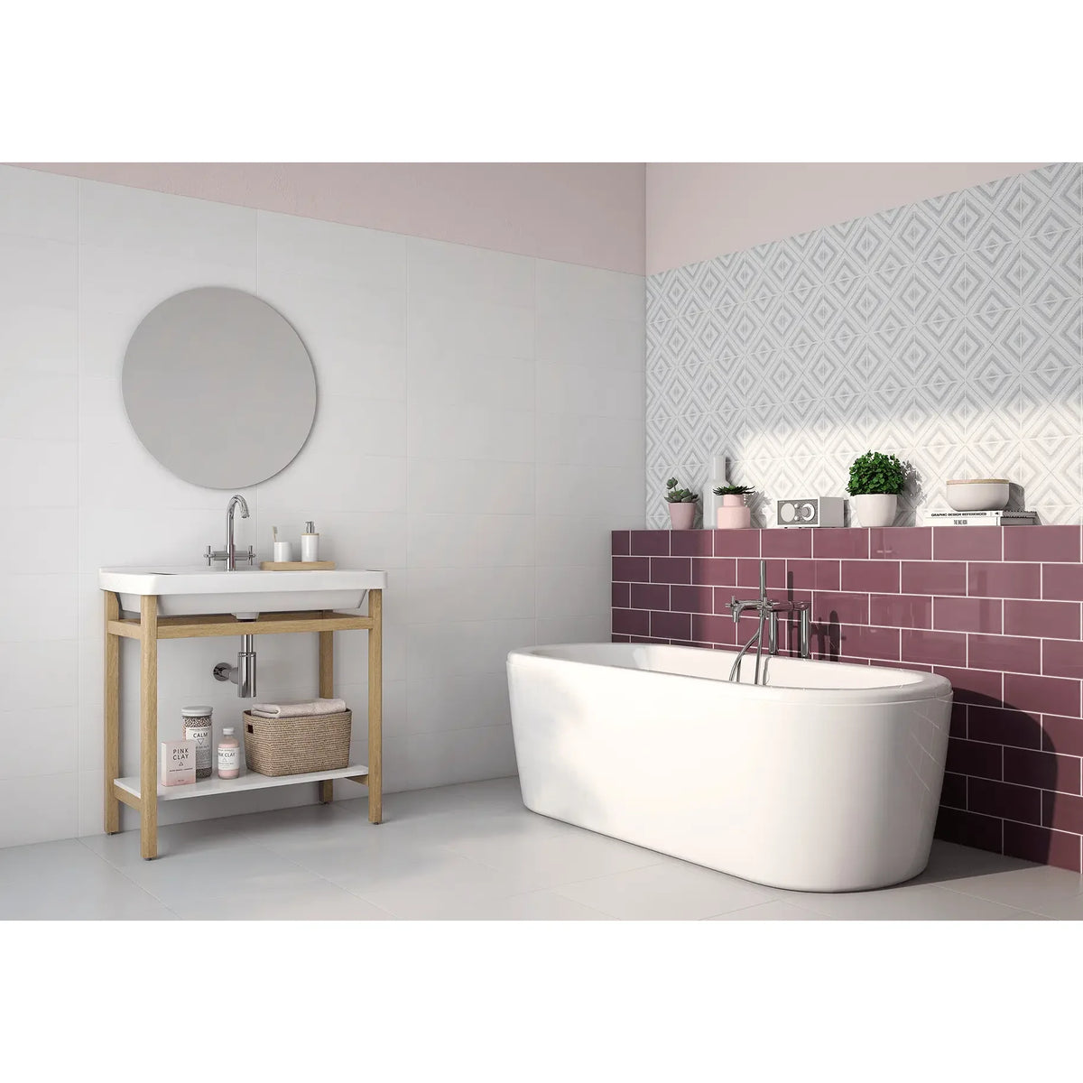 Joy Burgundy Ceramic Wall Tile