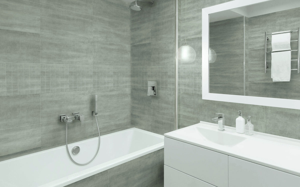 Legacy Grey Porcelain Tile – room scene