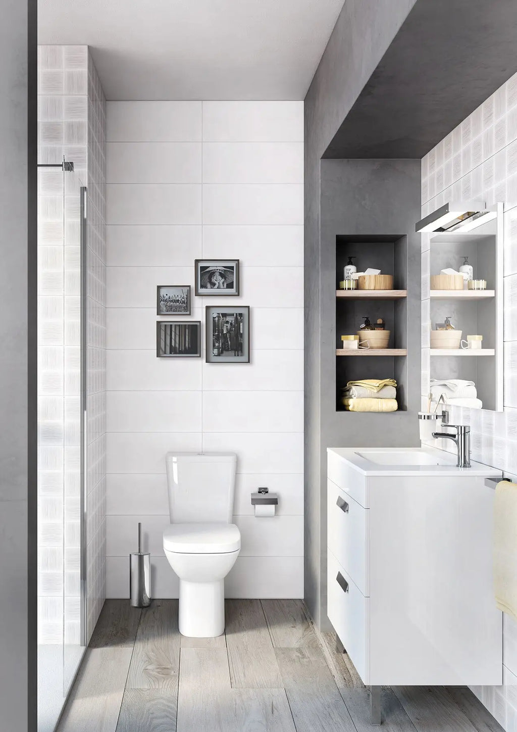 Magnolia Blanco Ceramic Wall Tile – room scene