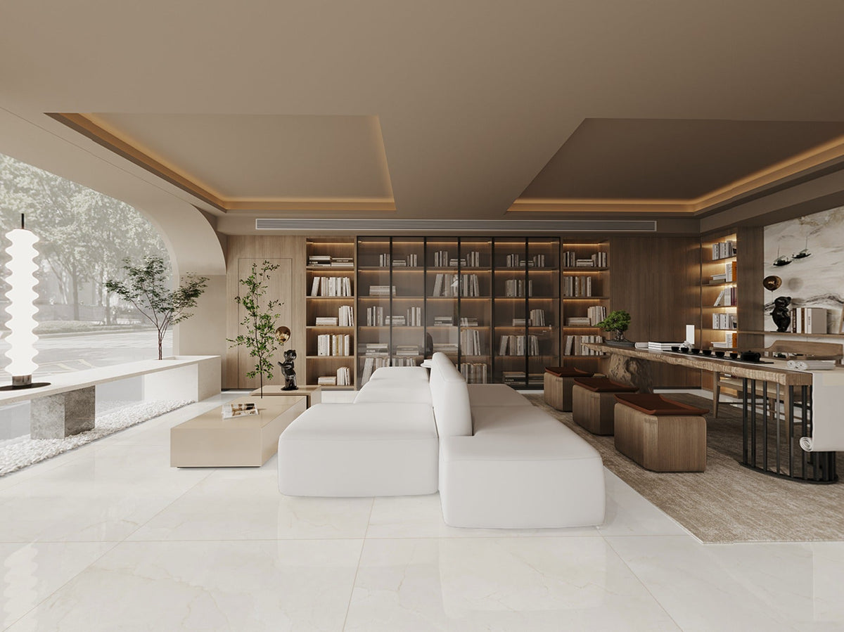 Lumina Mark Bianco Porcelain Tile – room scene