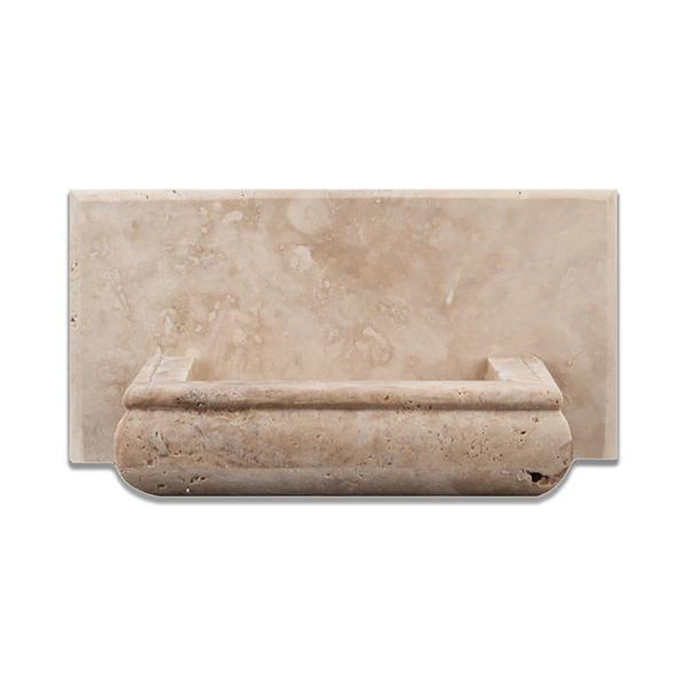 Ivory Travertine Soap Holder - Honed