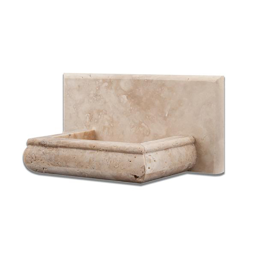 Ivory Travertine Soap Holder - Honed
