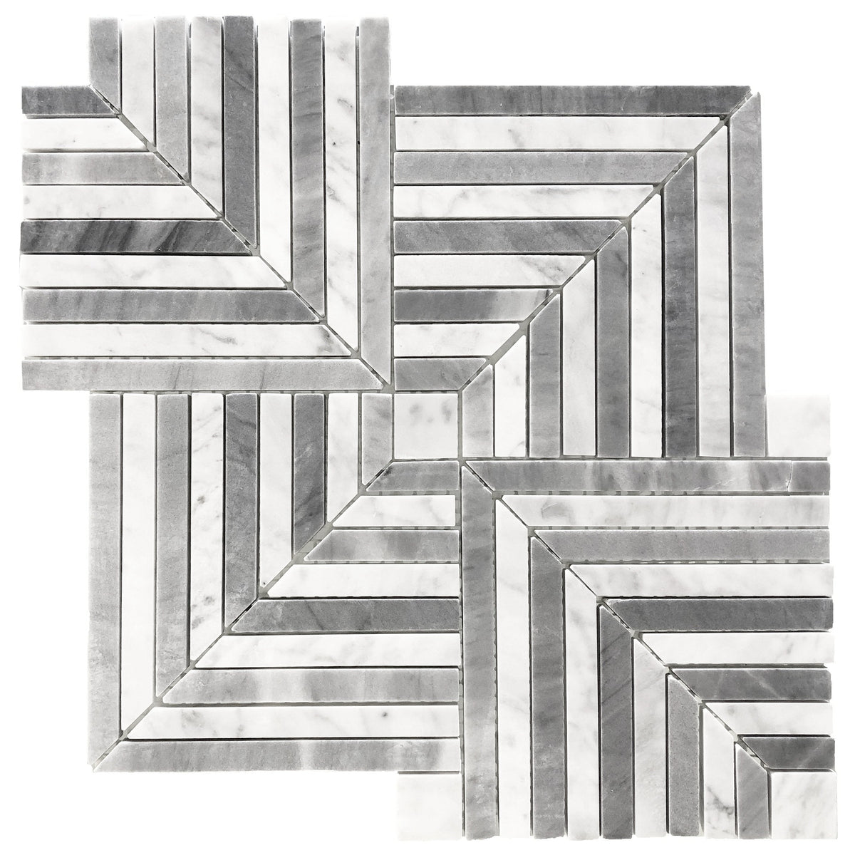 Maze Light Stone Mosaic Tile