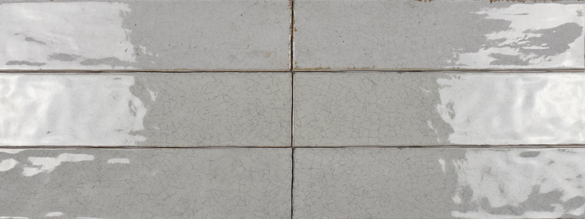 Maiolica Tender Gray Crackled Ceramic Wall Tile