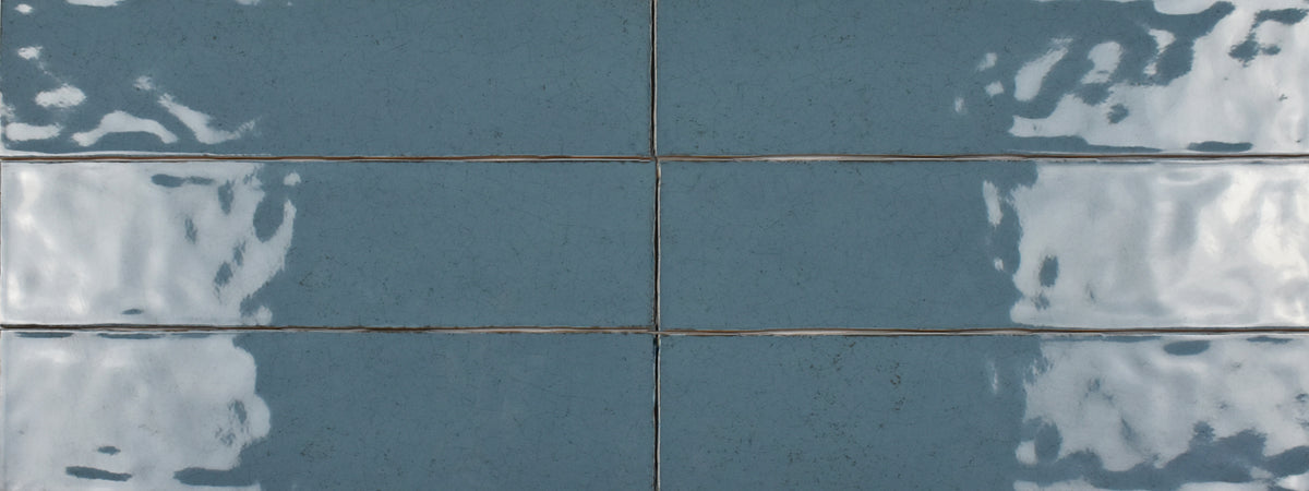 Maiolica Blue Steel Crackled Ceramic Wall Tile