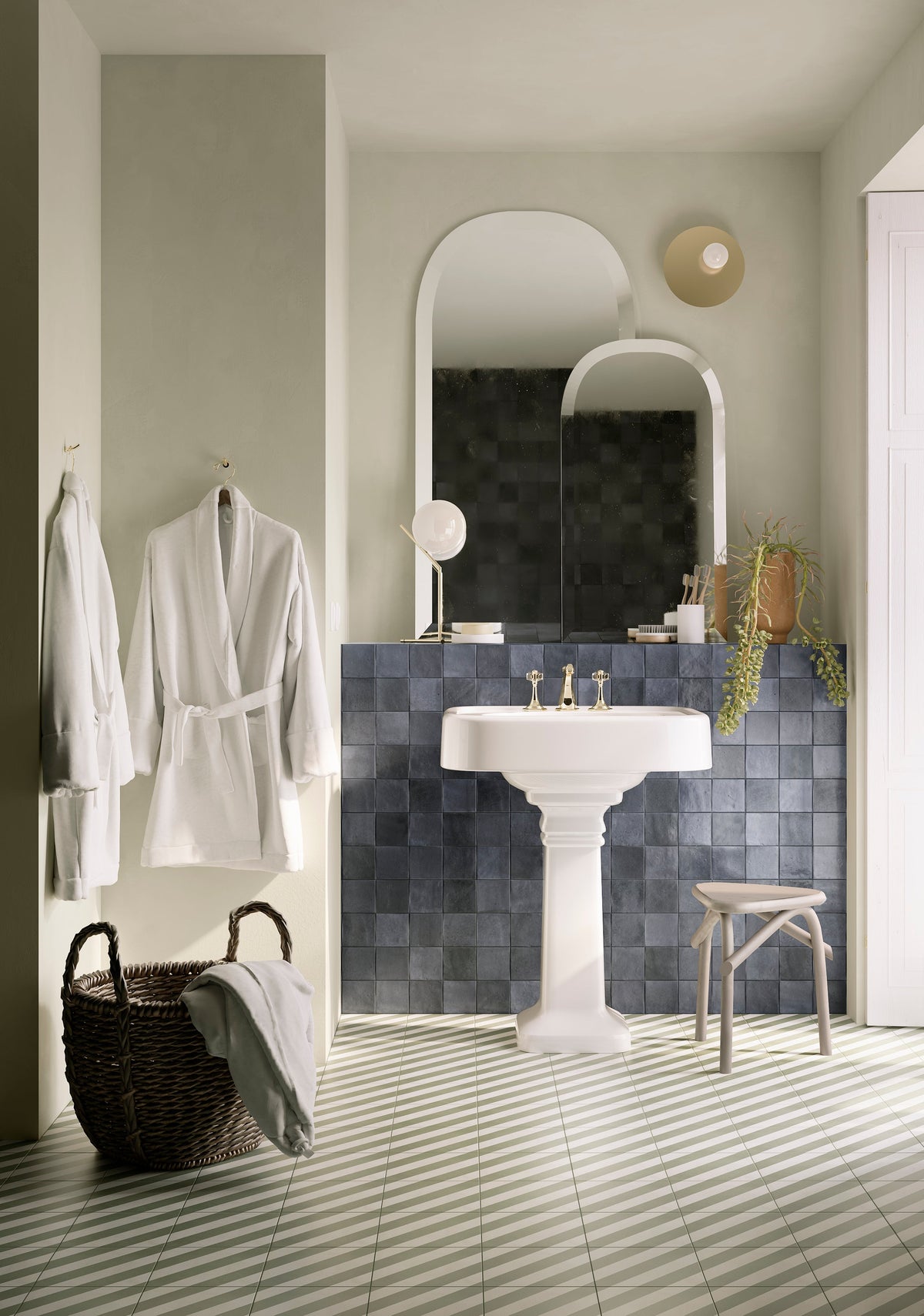 Melan Glicine Ceramic Tile – room scene