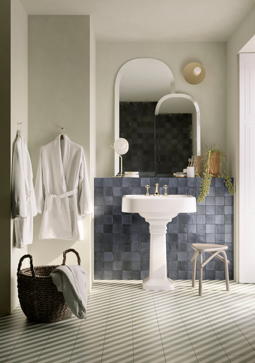 Melan Beige Ceramic Tile – room scene