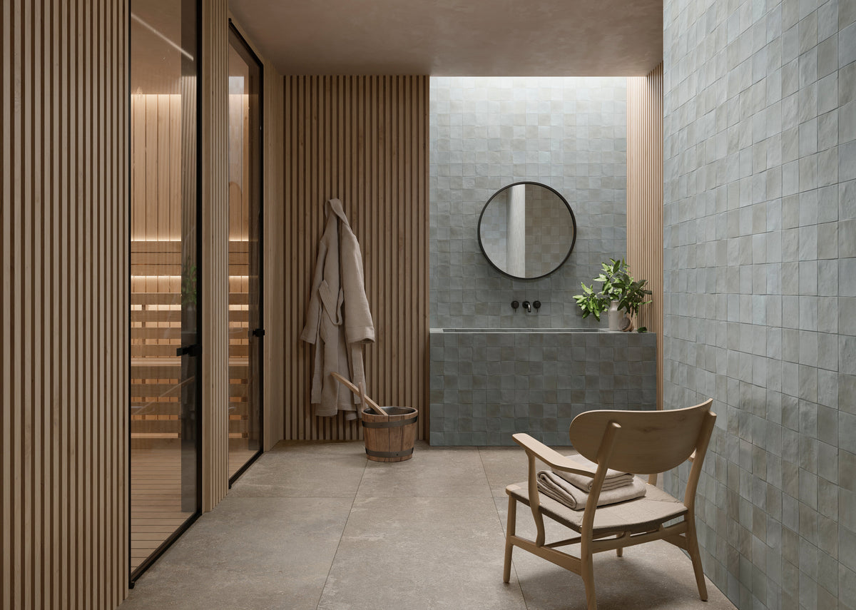 Melan Beige Ceramic Tile – room scene