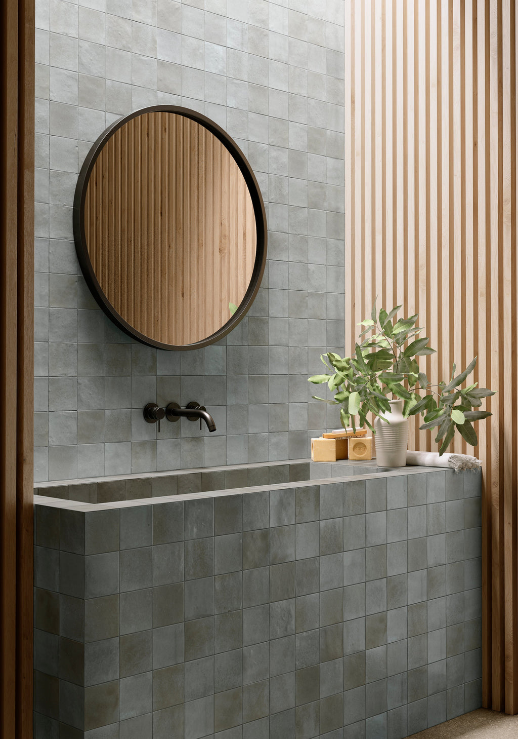 Melan Glicine Ceramic Tile – room scene