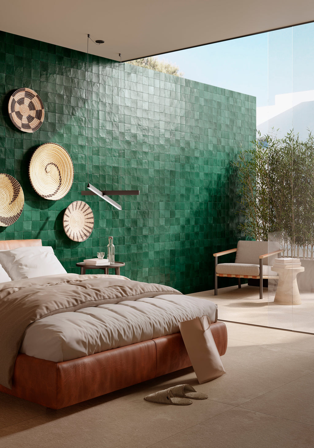 Melan Glicine Ceramic Tile – room scene