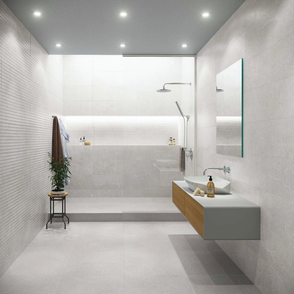 Muse White Ceramic Tile – room scene