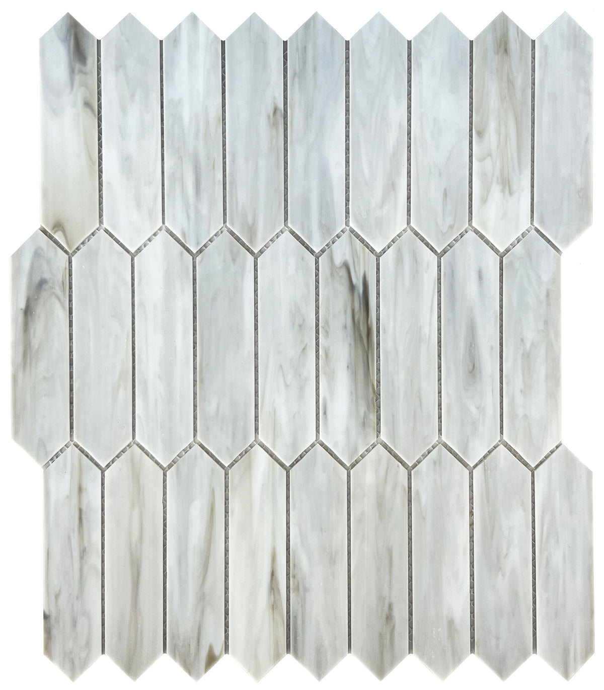 Opal Beige Picket Glass Mosaic Tile