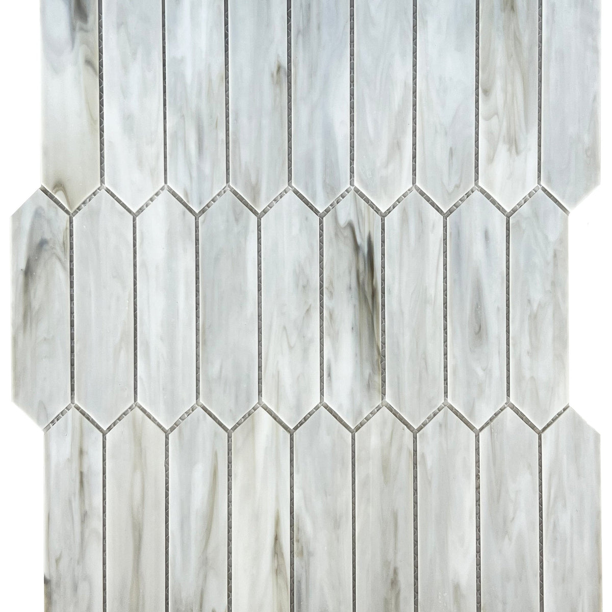 Opal Beige Picket Glass Mosaic Tile