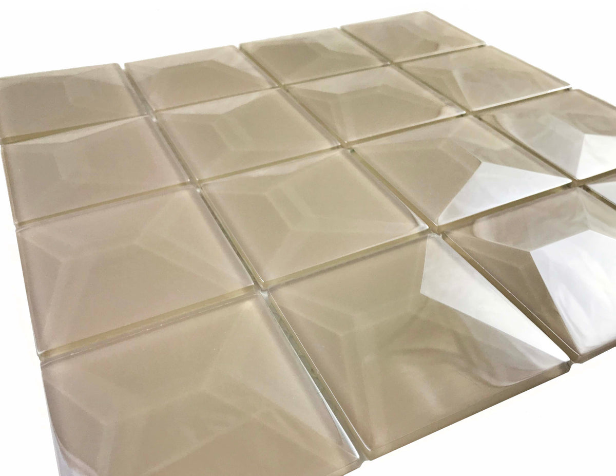 Dimension Champagne Glass Mosaic Tile – installed