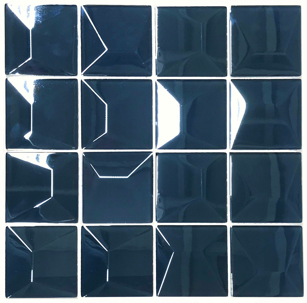 Dimension Royal Blue Glass Mosaic Tile