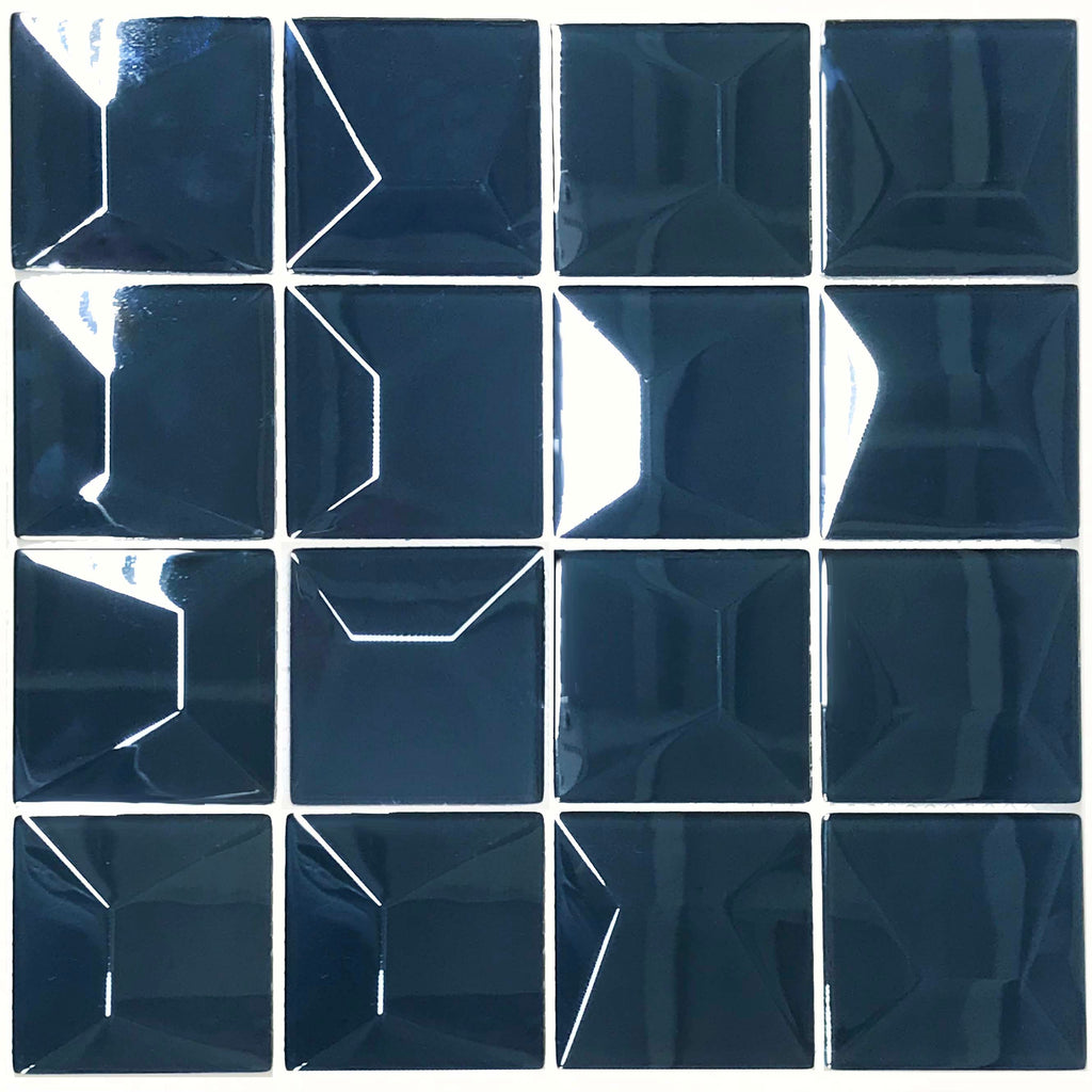 Dimension Royal Blue Glass Mosaic Tile
