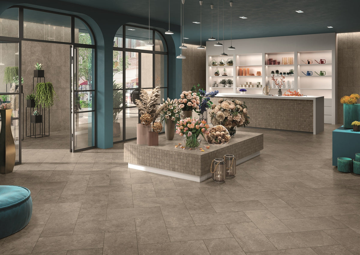 Passage Rock Porcelain Tile – room scene