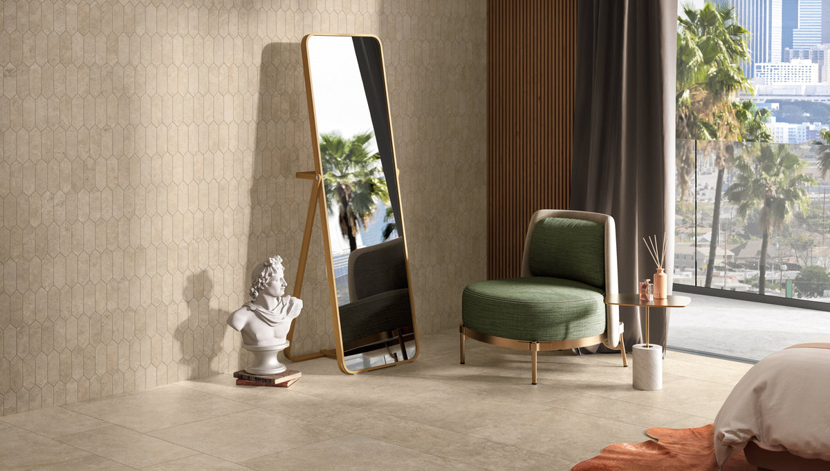 Passage Sun Porcelain Tile – room scene