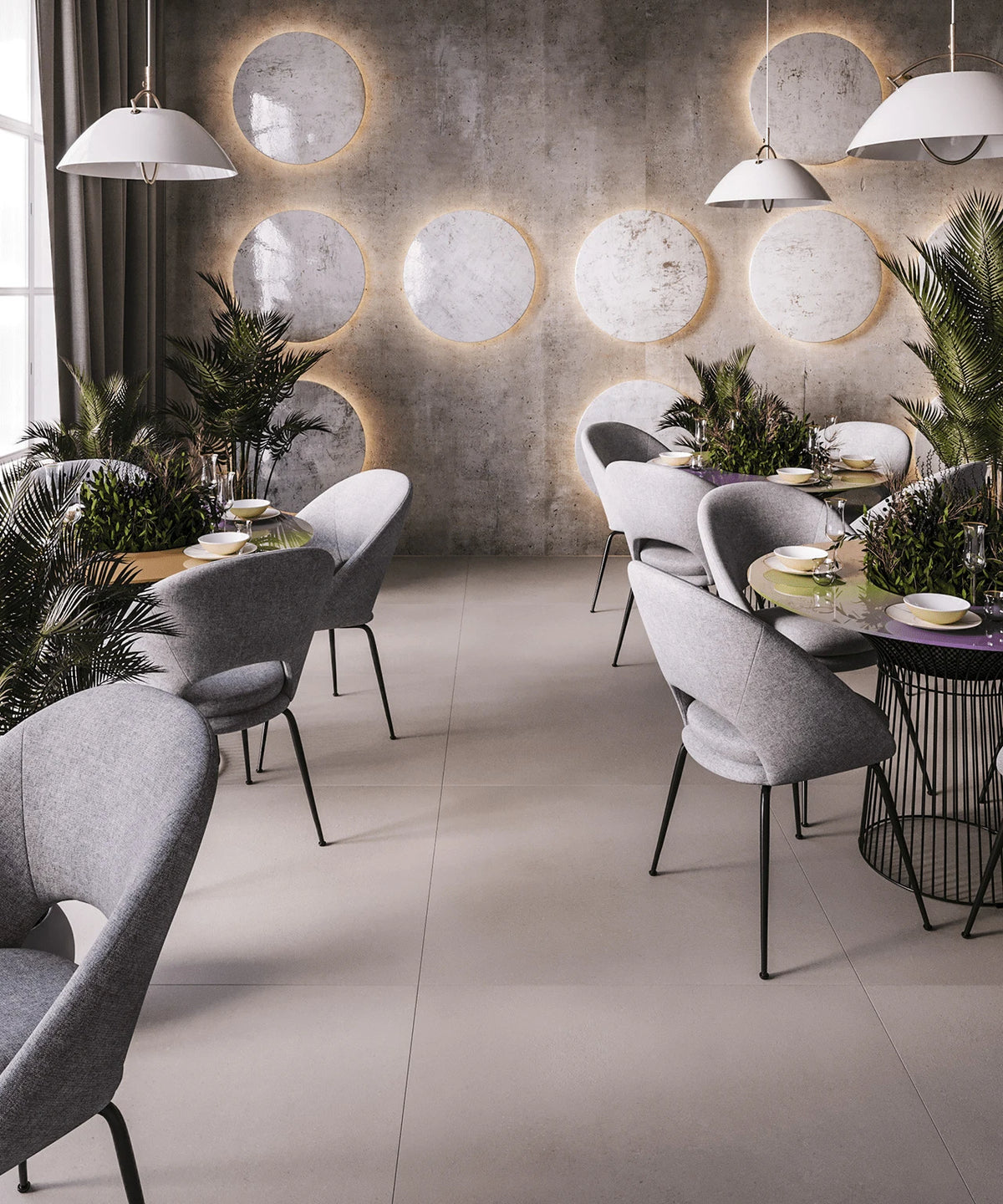 Pro Max Cement Porcelain Tile – room scene