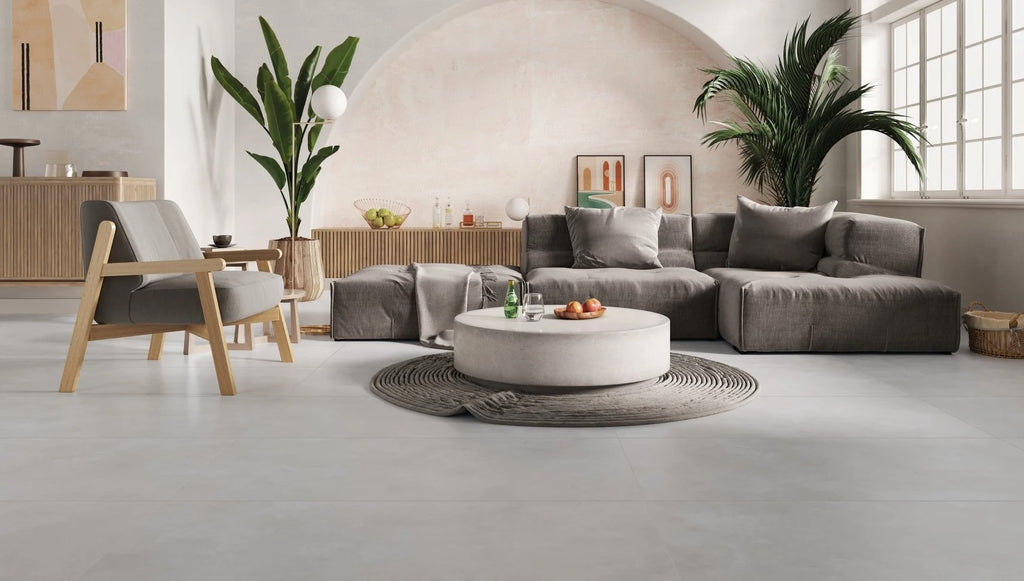 Pro Concrete Porcelain Tile – room scene