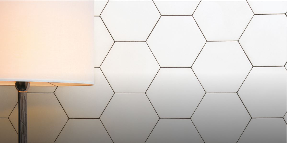 Rima White Porcelain Tile – room scene