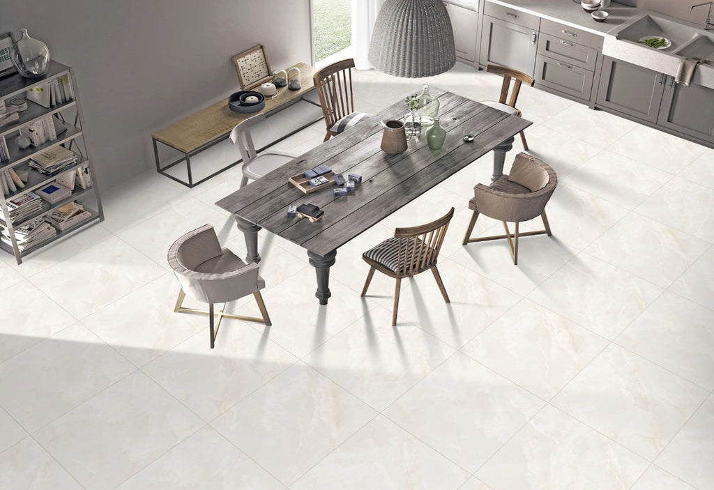 Affinity Beige Onyx Porcelain Tile – 24x24 room scene