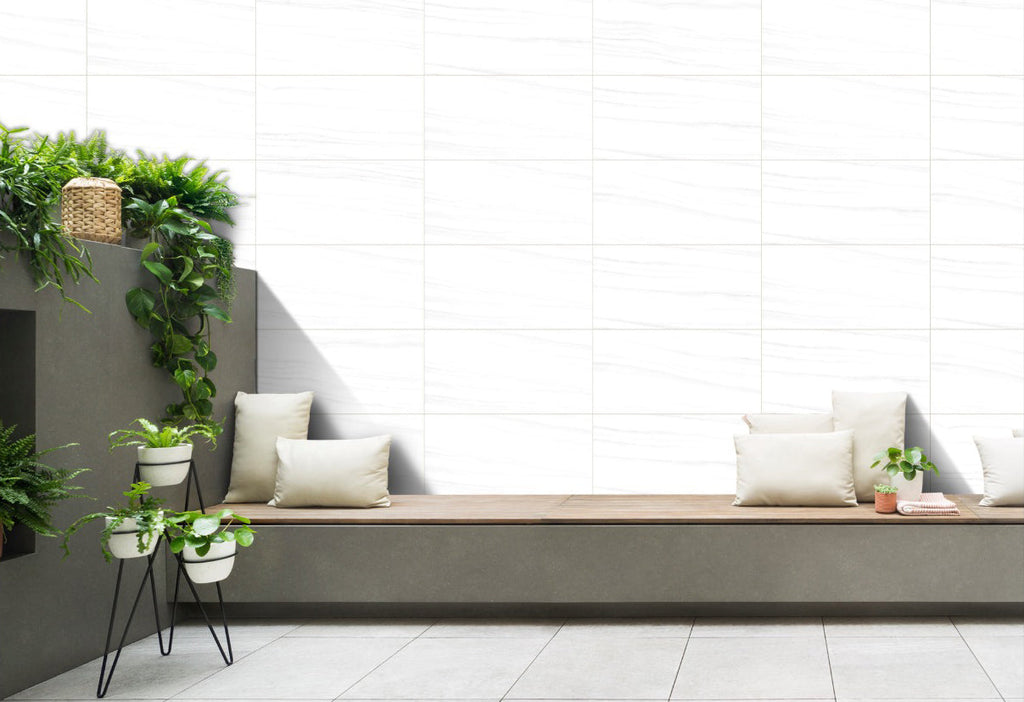Splendor White Dolomite Porcelain Tile – room scene